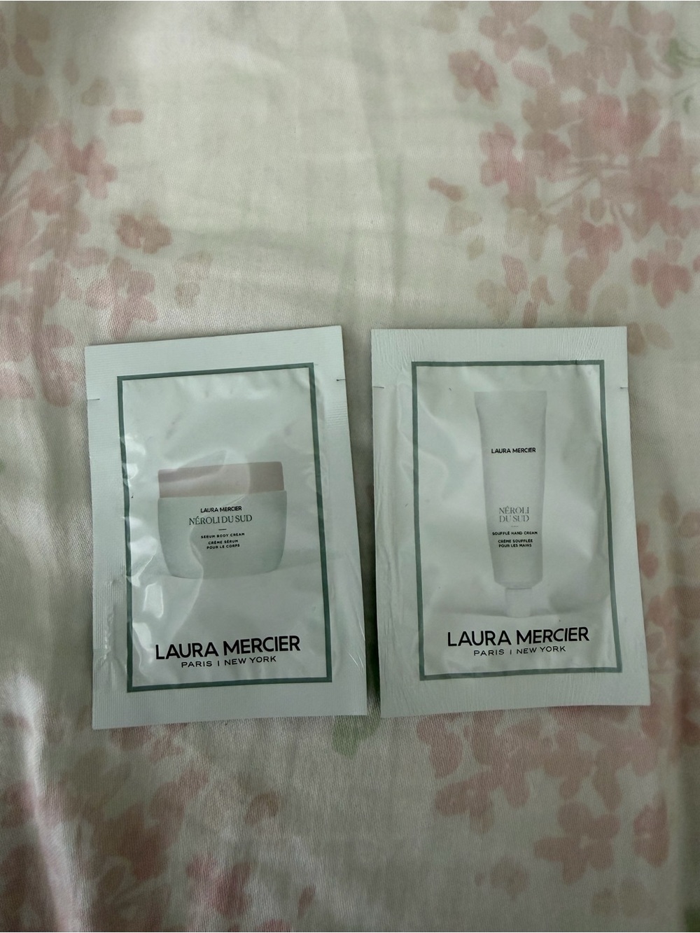 Laura Mercier Neroli Du Sud Sample Set - Serum Body Cream & Soufflé Hand Cream